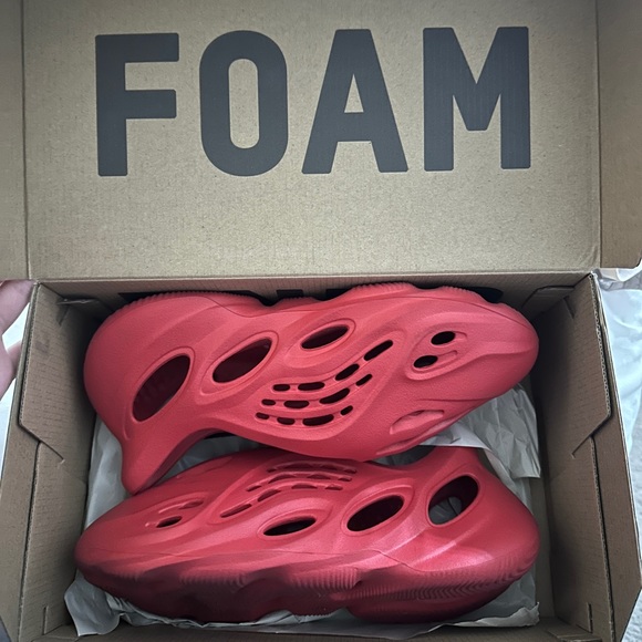 Vermillion adidas Yeezy Foam RNR